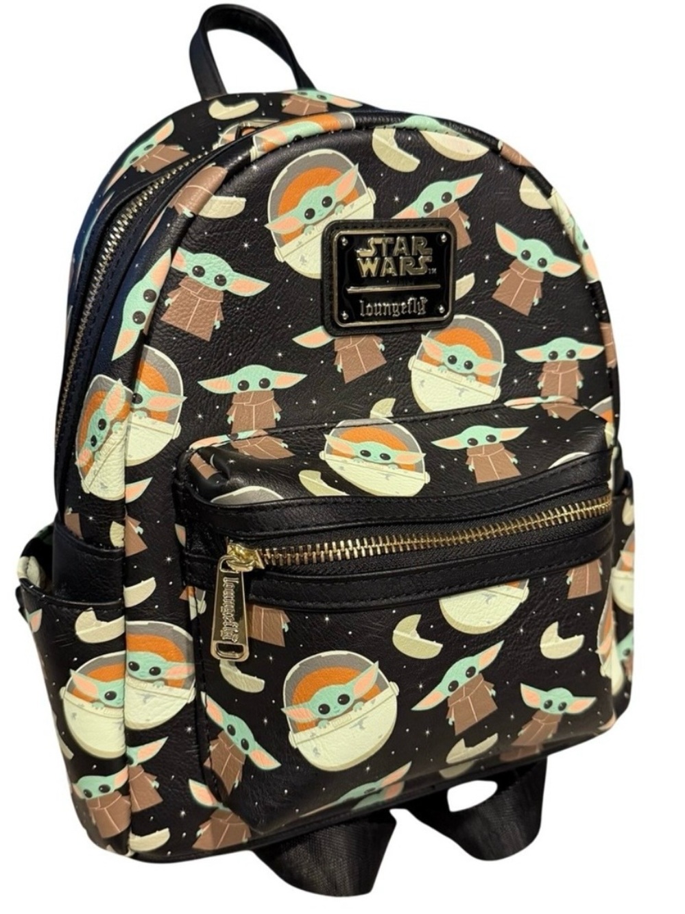 Loungefly Star Wars Grogu Baby Yoda Mini Backpack Black‎ Mandalorian Disney